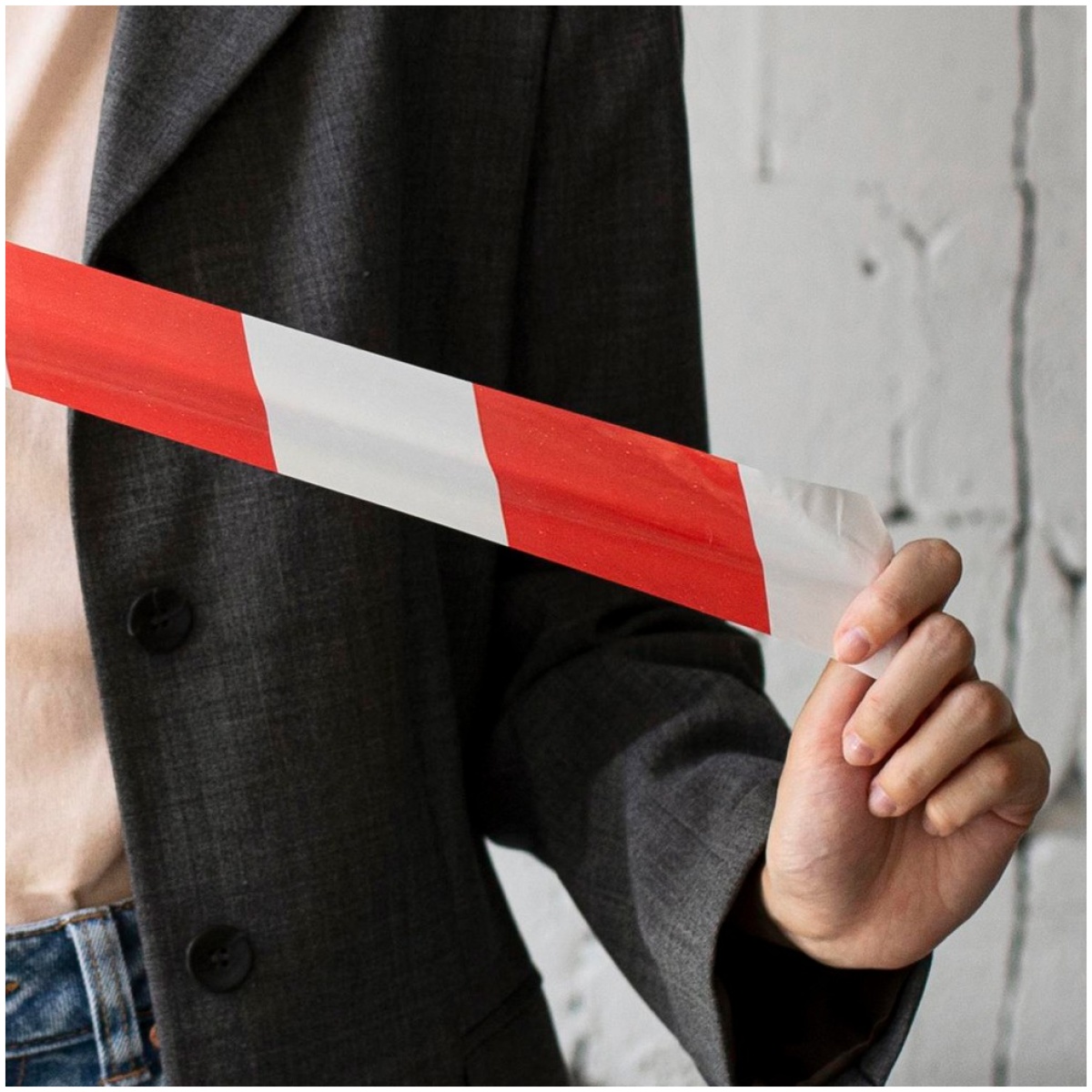 Fita de Sinalização Vermelho / Branco 200 mts 7 cm - Image 3